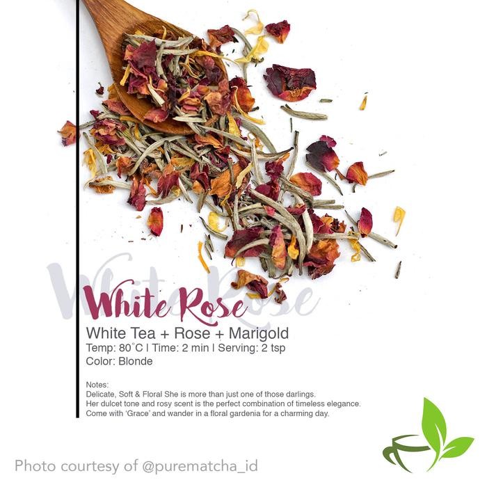 

NWFK Artisan Cafe Tea White Tea Rose Marigold Teh Putih Mawar Lokal 10Gr