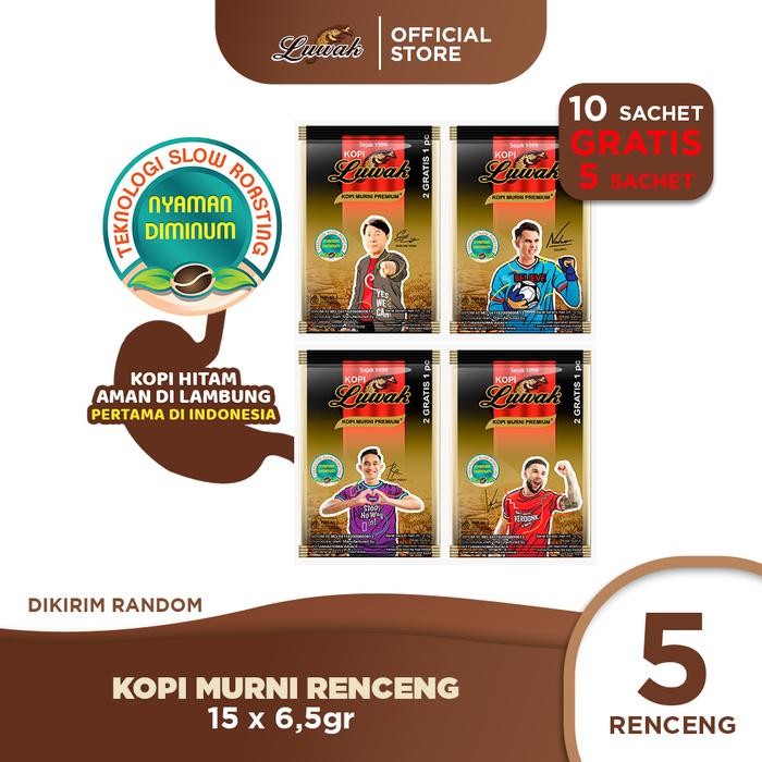

8SXE Kopi Luwak Murni Renceng 15X6.5Gr - 5 Pcs
