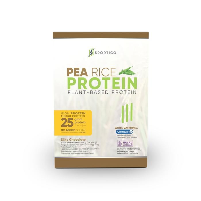 

8SXE Sportigo Vegan Plant Protein - Pea Rice Protein Isolate Powder 455G