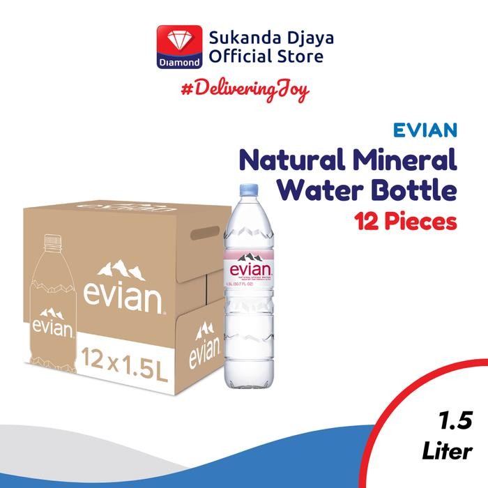 

8SXE Evian Natural Mineral Water Pet 1,5 Lt [Isi 12 Pcs]