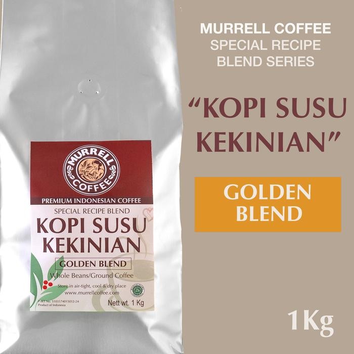

8SXE Kopi Susu Kekinian Golden Blend 1Kg Biji Bubuk Murrell Coffee Special Blend