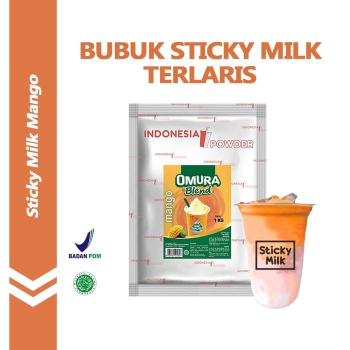 

8SXE Bubuk Minuman Es Sticky Milk Premium Rasa Mangga / Mango 1 Kg Mengandung Gula Susu Dan