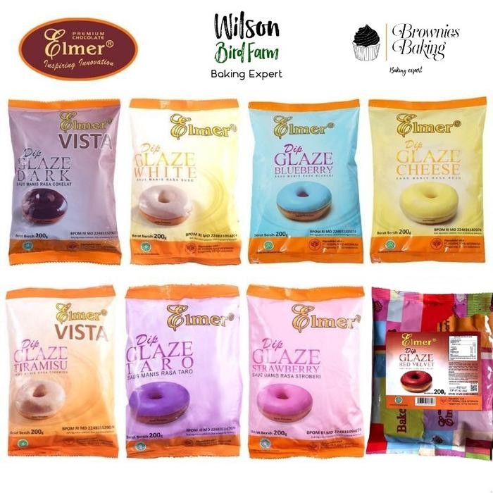 

Ready Elmer Dip Glaze / Glaze Donat / Topping Donat 200 Gr