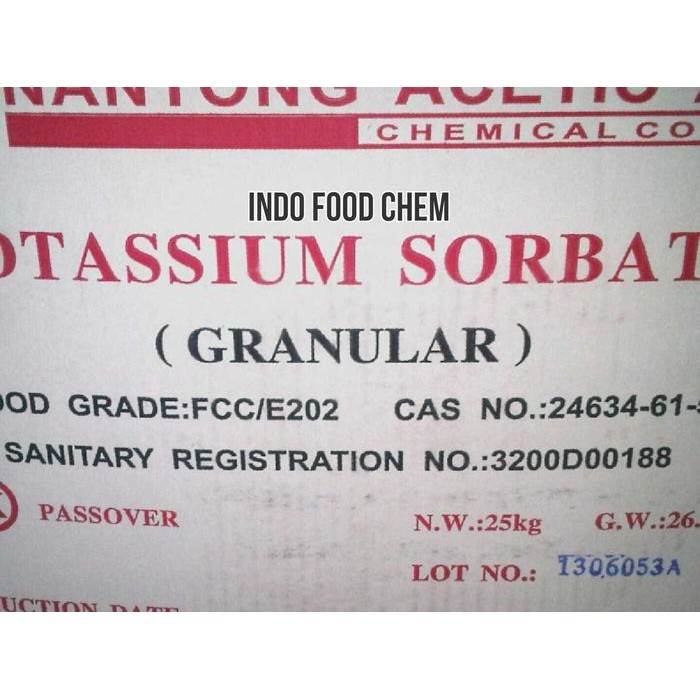 

Ready Potasium Sorbate Ex Nantong 500Gr /Pengawet Makanan