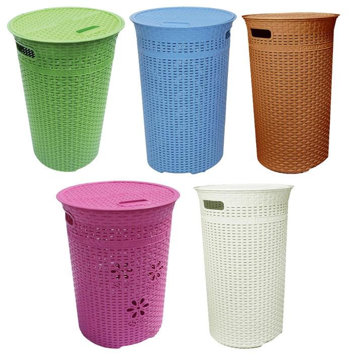 (Expert) Keranjang Baju Laundry Motif Rotan Club, Laundry Basket Club CRB 800 CRB 900