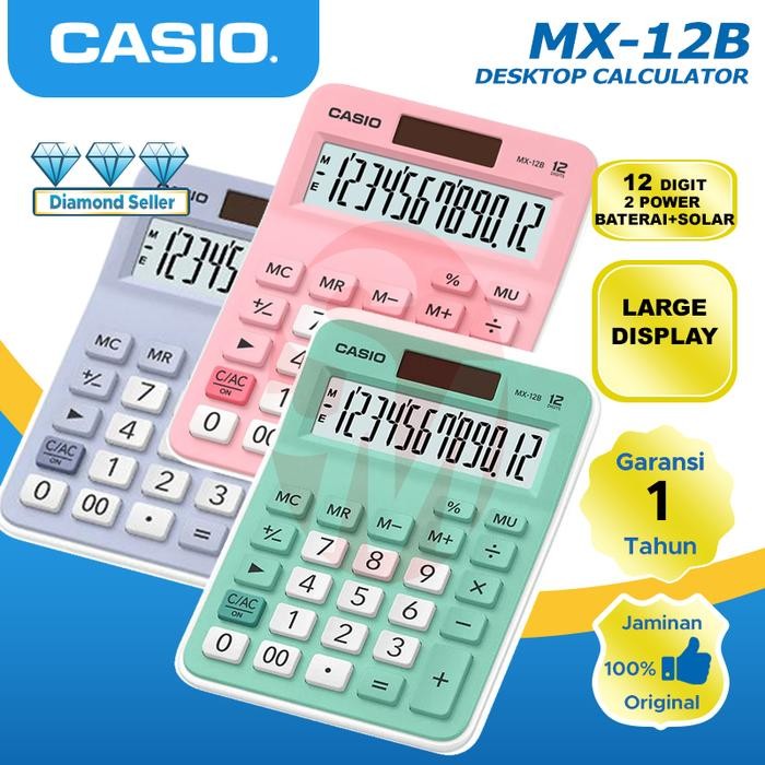 

(Gln) - Kalkulator Casio Mx 12B - All Color