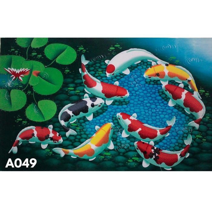 Lukisan Dinding Kanvas Asli Hiasan Dinding Ruang Tamu Bunga Besar Kode 363