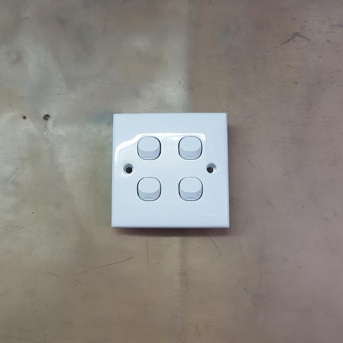 Terbaru Schneider Saklar 4 Gang 2 Arah S-Classic Clipsal Putih E34_2_3A_WE_G3 / Sakelar Hotel / Swit