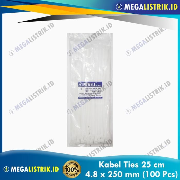 

Best Seller! Powell Kabel / Cable Ties / Tie 25 cm / 4.8 x 250 mm Putih Terbatas