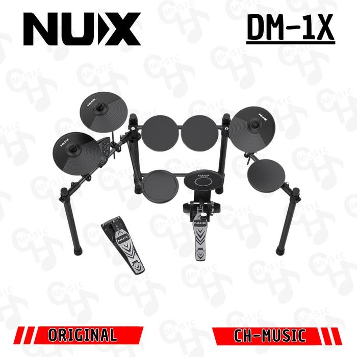 nux dm1x dm 1x dm-1x elektrik drum paket headphone bangku