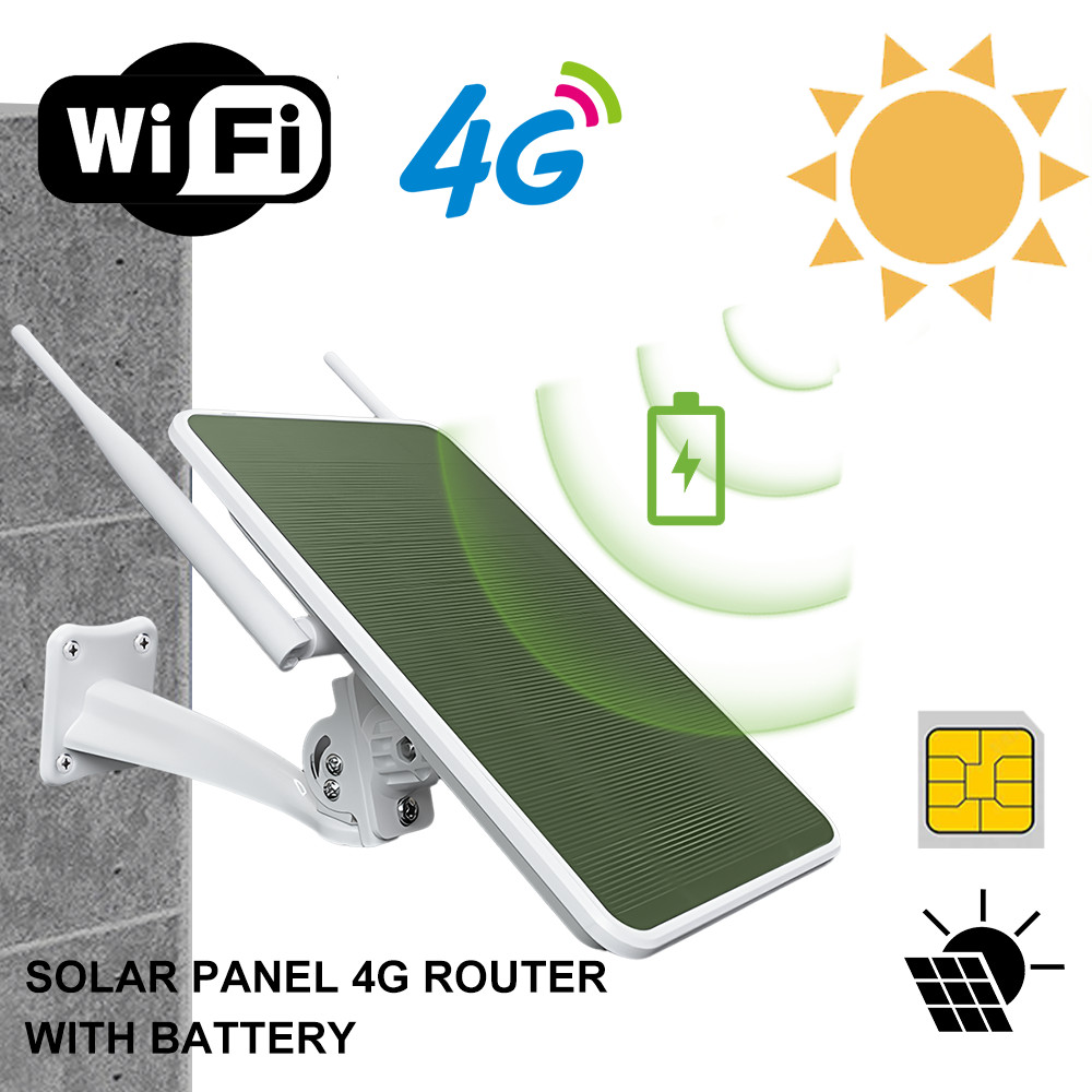 IP66 Outdoor Waterproof Battery Solar Panel 4G Solar Router SIM Card