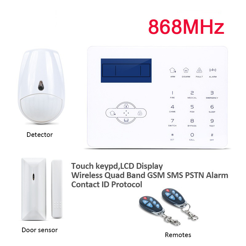 Focus ST-IIIB Alarm System GSM PSTN Kit PIR Motion Sensor Door