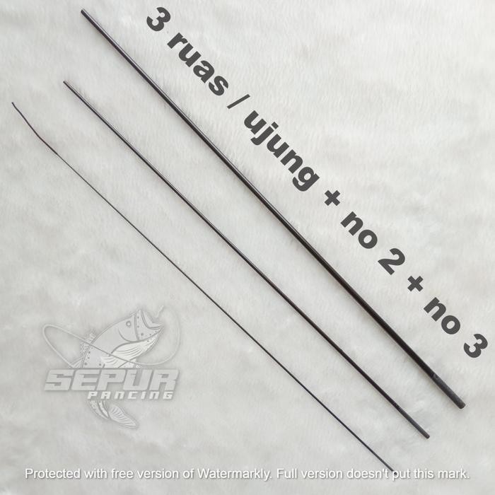 Ruas Joran Tegek Nomer 1, 2 dan 3 - Satu Set Ujung Joran Tegek