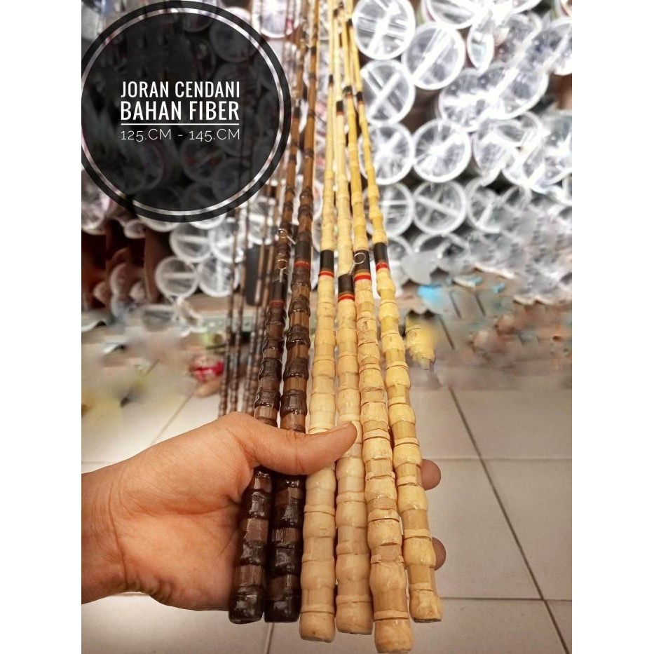 Joran Bambu cendani Bahan fiber ukir 130cm - 150cm