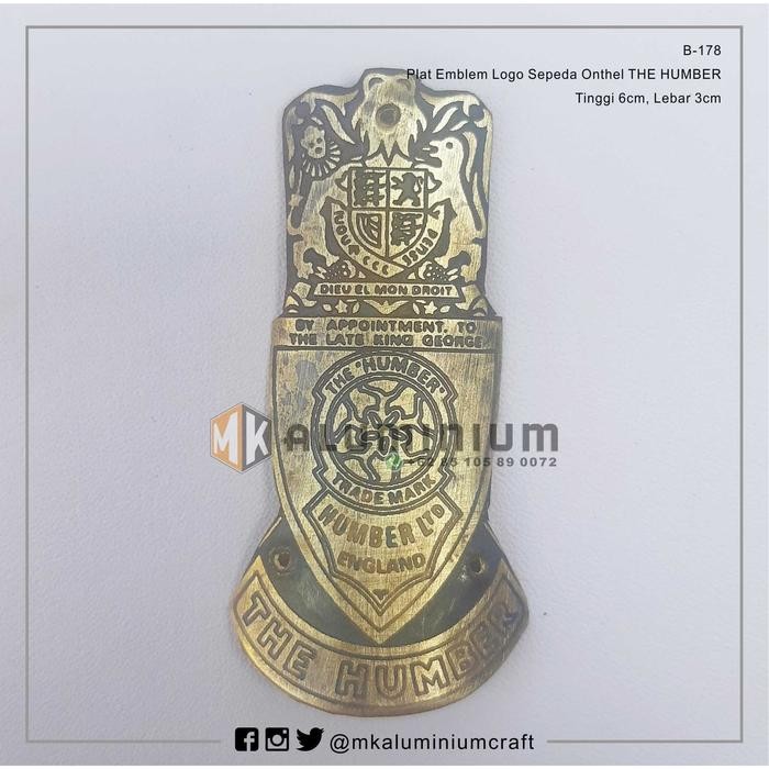 THE HUMBER - Plat Emblem Logo Sepeda Ontel Jawa Merk The Humber - B178