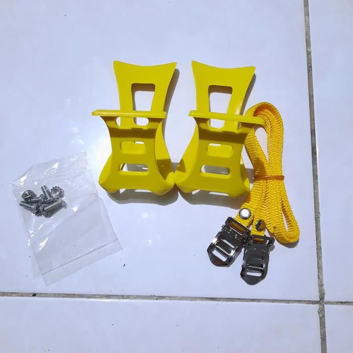 Tali Pedal Sepeda Wellgo Anti Slip Strap Toe Clip Kuning