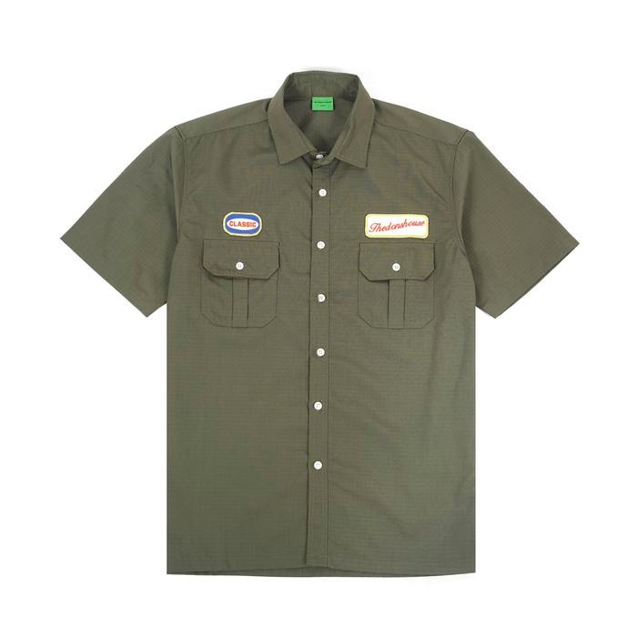 The Don's House VERA ARMY - Workshirt / Kemeja Lengan Pendek motif bordir Pria Wanita *