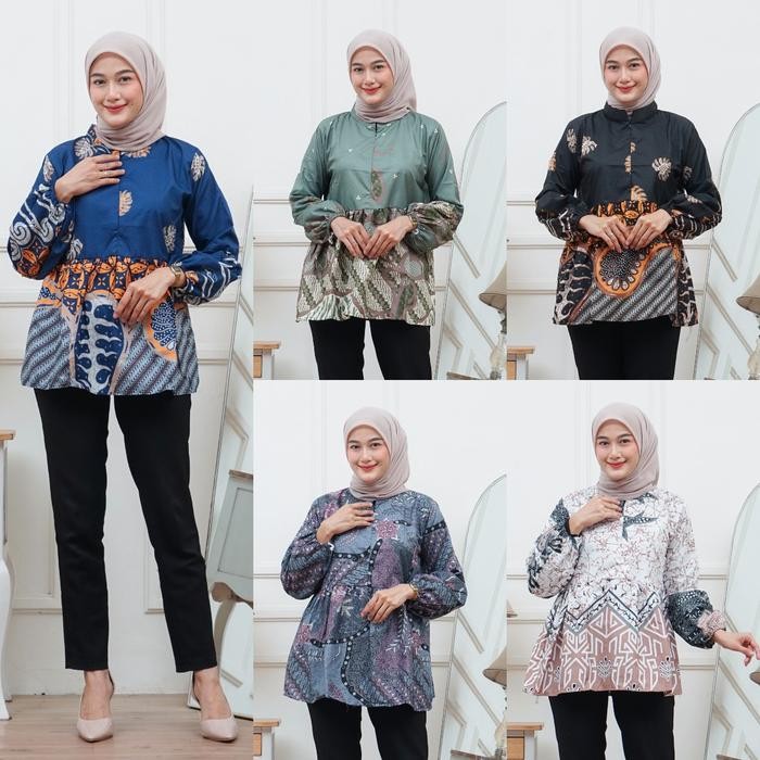 Blouse Batik Wanita Modern - Motif Klasik Elegan & Anggun *