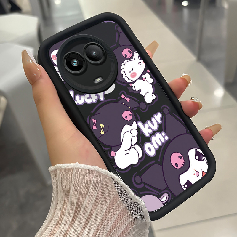 Casing Hp untuk Realme C67 12 Lite Case Casing HP Softcase ponsel silikon tahan Kasing Kucing Iblis 