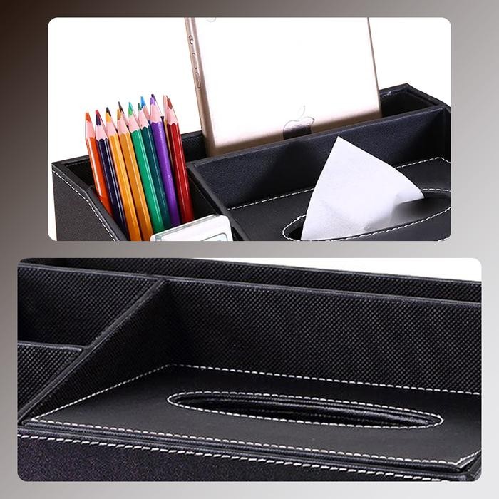 

Kotak tissue kulit multifungsi tempat pensil pulpen ATK dokumen kantor box organizer