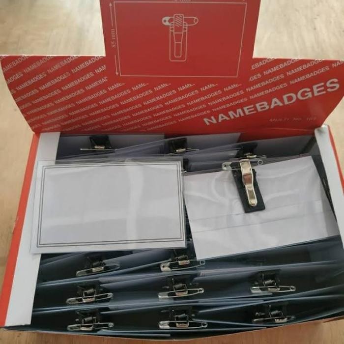 

Name tag ID card multy namebadges no 101 ukuran 6x9 cm isi 50 pcs