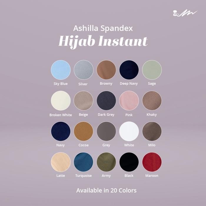 SURCA Zm Zaskia Mecca X Meccanism - Ashilla Pashmina Hijab Instan Cooltech Airflow - Spandex