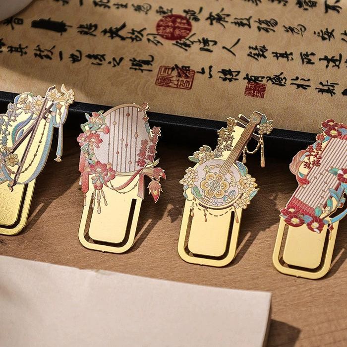

Pembatas Buku Bookmark Penanda Pembatas Buku Logam China Klasik musik seri bunga