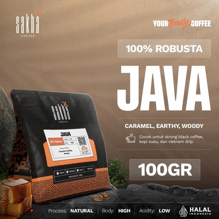 

Terlaris - Kopi Robusta Java Origin Coffee Beans Sakha Roastery 100Gr Biji Bubuk
