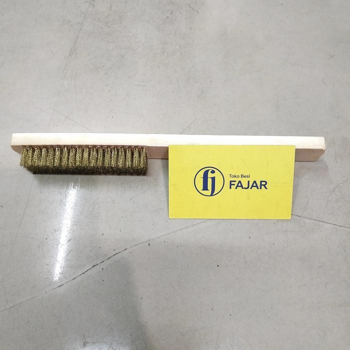 PREMIUM brush sikat kawat kuningan lembut gagang kayu