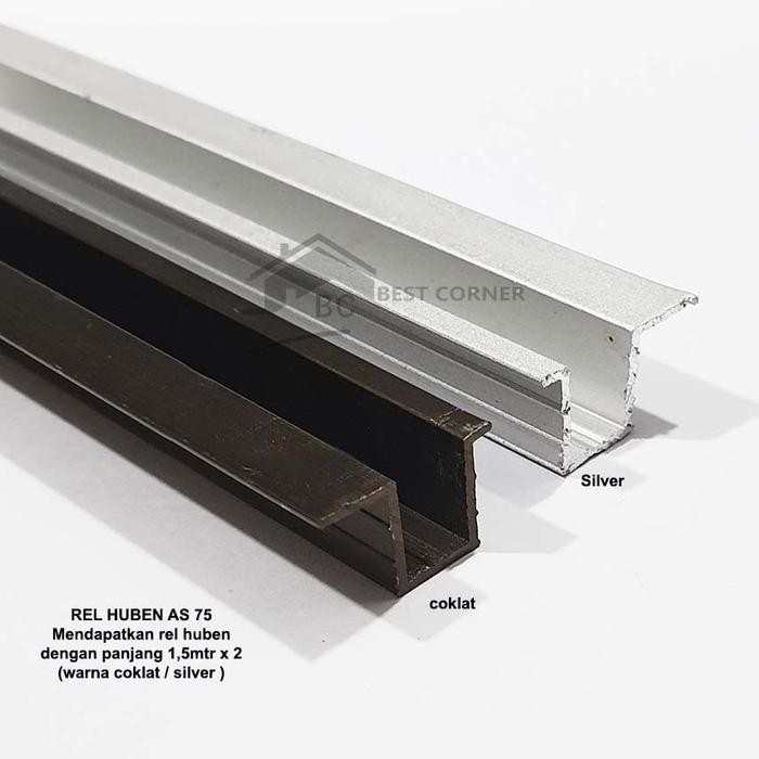 PREMIUM Rel Pintu Lemari Geser / Sliding Huben AS 75 3 METER