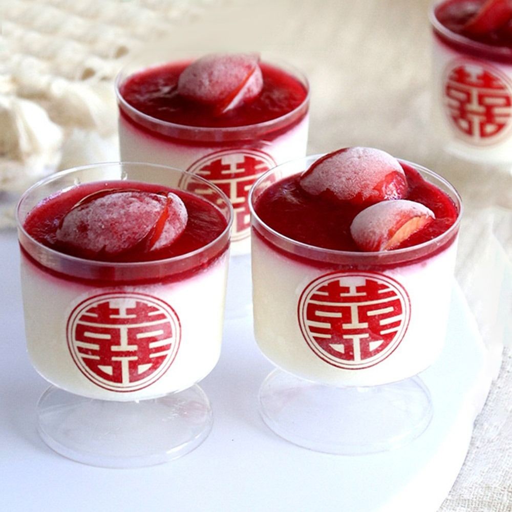 10Pcs 60/70ml Clear Ladder Shaped Cup Disposable Mousse Cup Dessert Cake Cup Mousse Baking Cup Appet