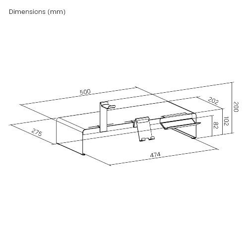 

OXIMUS C126 Desk Shelf Monitor Riser Monitor Stand dengan Penyimpanan Multifungsi untuk Meja yang