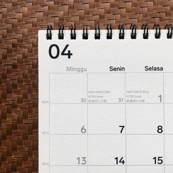 

Kalender Meja Table Calendar Gaya MUJI Style 2025 Planner Agenda Wall