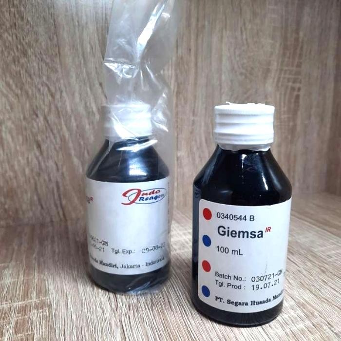 E3EE Larutan Giemsa 100 Ml Giemsa Stain Reagen Pewarnaan