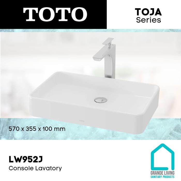 TOTO Console Lavatory LW 952 J Wastafel Meja Keramik LW952J Body only