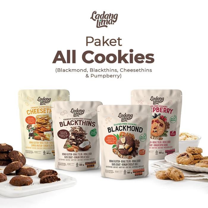 

OR6T Serba 100Rb Paket Cookies Ladang Lima - Healthy Cookies 4 Varian Rasa