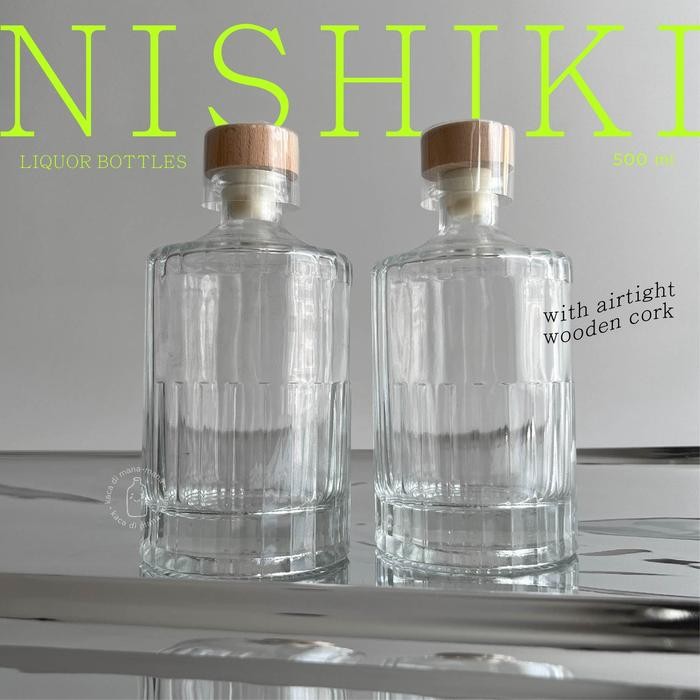 XLGD Botol Kaca Liquor Nishiki Bottle - Botol Kaca Liquor Nishiki
