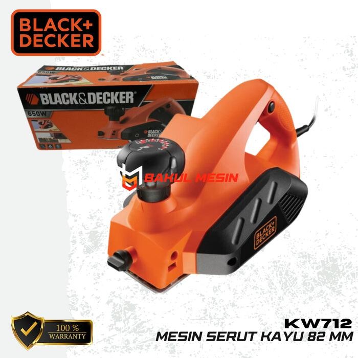 TERLARIS BLACK DECKER KW712 MESIN SERUT 82 MM KETAM PLANNER 650Watt KW 712