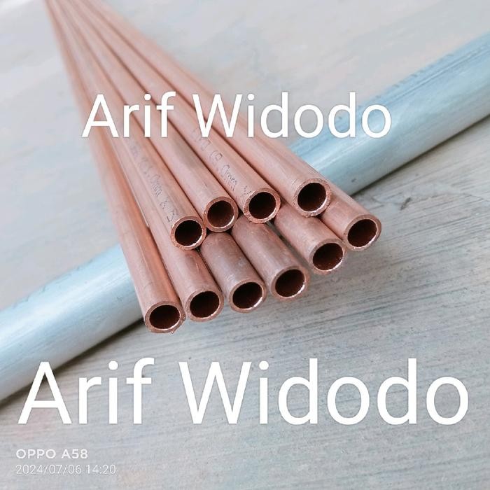 pipa tembaga OD 8mm id 6mm x 1 meter