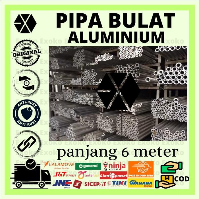 Pipa Bulat / SILVER / ( ALUMINIUM ) UK 6.7.8.10.13.17.20.23.27MM.