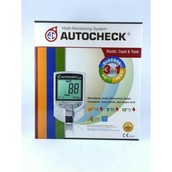 Autocheck Alat tes Gula darah,Asam urat,dan Cholestrol