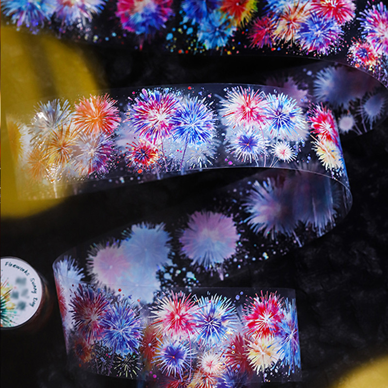 

4Style 1Roll/bag Fireworks Theme Shell Light Tape Creative DIY Handbook Scrapbook Photo
