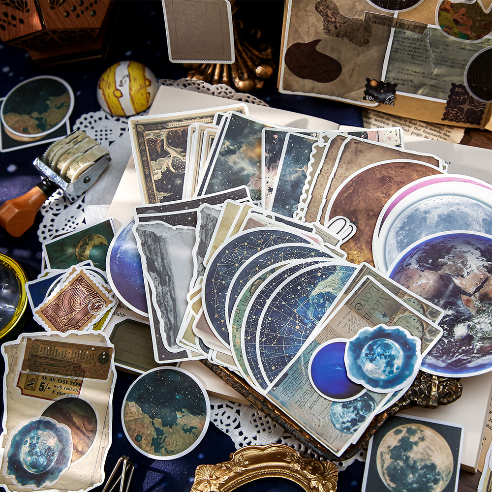 

4Style 160Pcs/pack cosmic whimsy series material paper for DIY handbook notebook diary