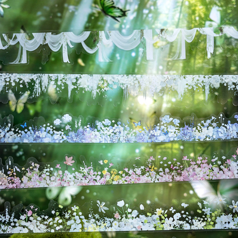 

3rolls/bag PET waterproof shaped tape Masking handbook tape DIY diary photo frame phone