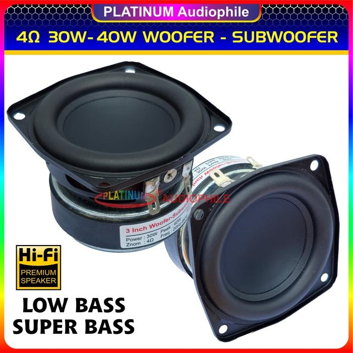Speaker 3 inch Super Bass 30W-40W 4 ohm Woofer Subwoofer 6515