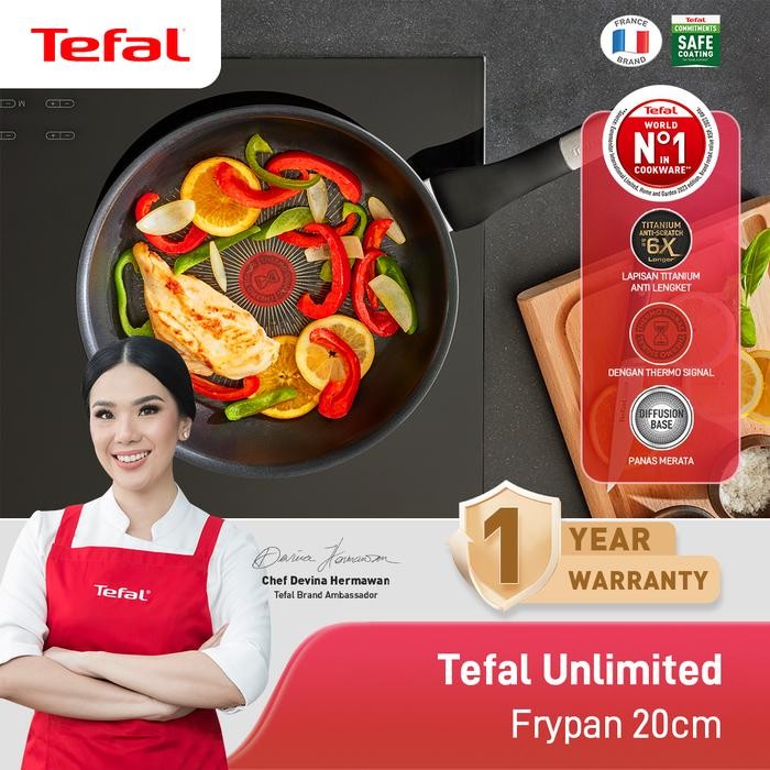 GOTG Tefal Unlimited Frypan 20Cm - Premium Cookware / Wajan Anti Lengket