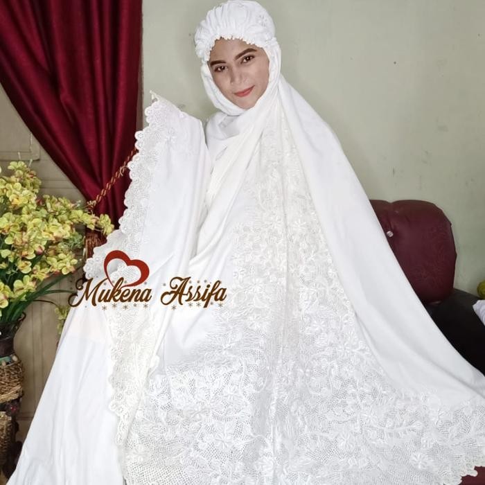 (Expert) mukena putih bordir bukittinggi