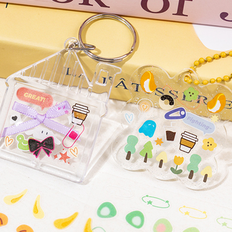 

24Pcs/book Unlimited cute PET material mini deco sticker book creative stationery stickers