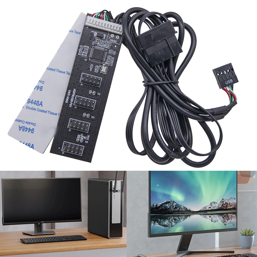 USB2.0 9pin Header USB 1 To 4 Male Extension Hub Splitter Adapter Converter Motherboard USB 2.0 Adap