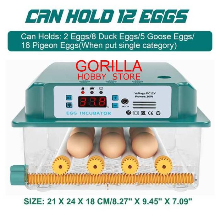 mesin penetas telur full otomatis 12 butir egg incubator inkubator